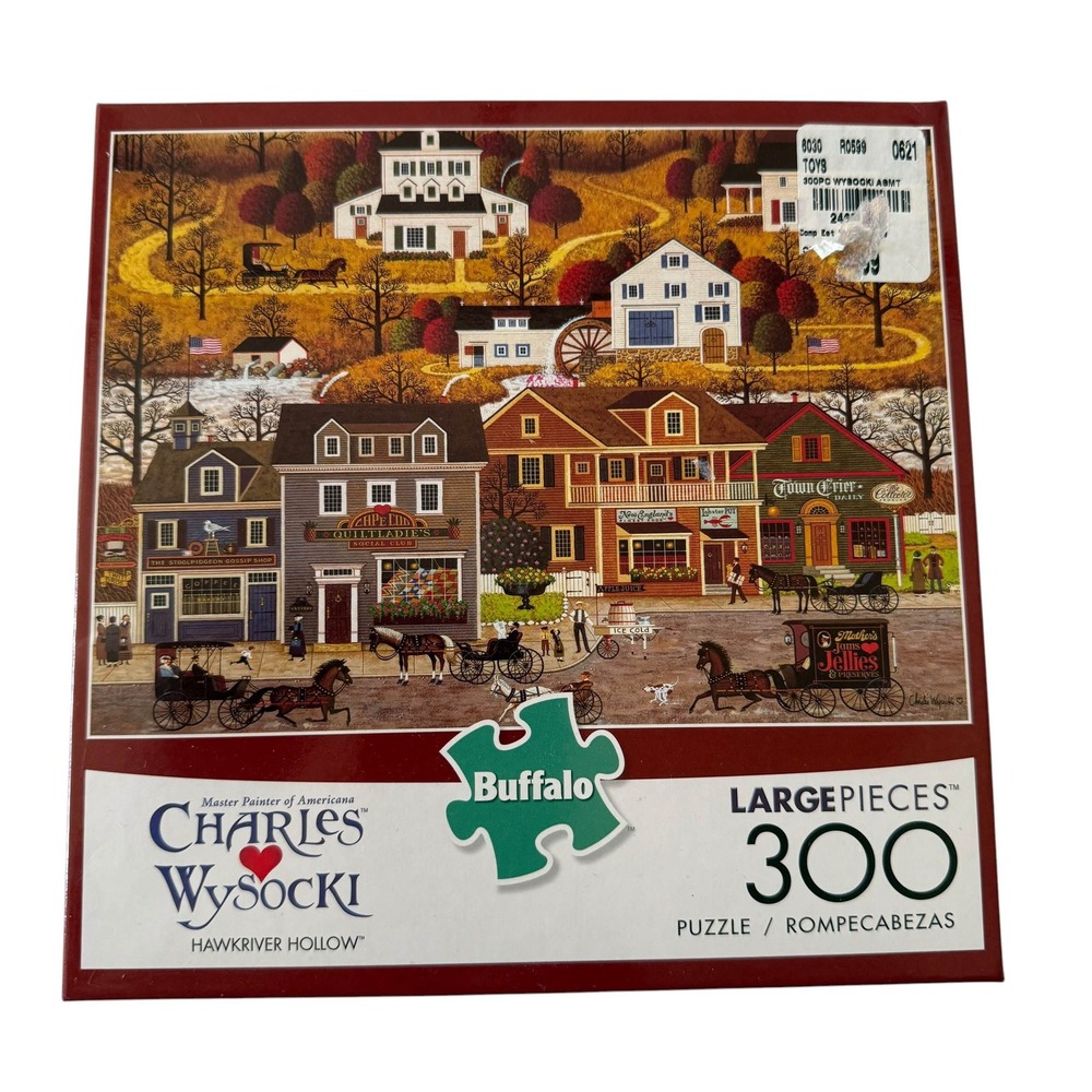 Buffalo Charles Wysocki Hawkriver Hollow 300 Large Piece Puzzle Americana NEW